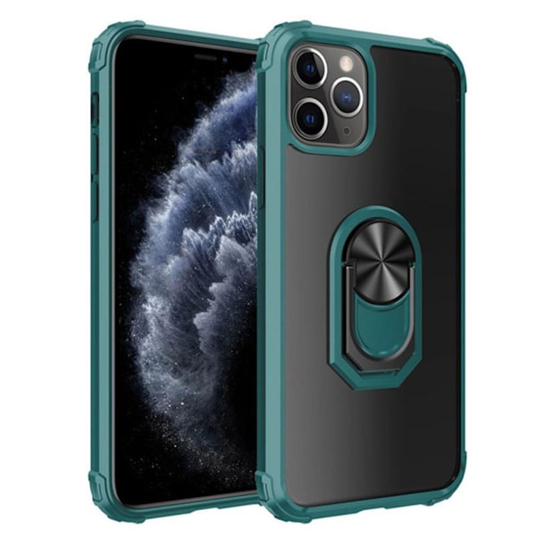 iPhone 12 Pro Max - Skyddande Praktiskt Skal med Ringhållare Blå