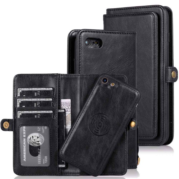 Profesjonelt dual Wallet-deksel - iPhone SE 2020 Brun