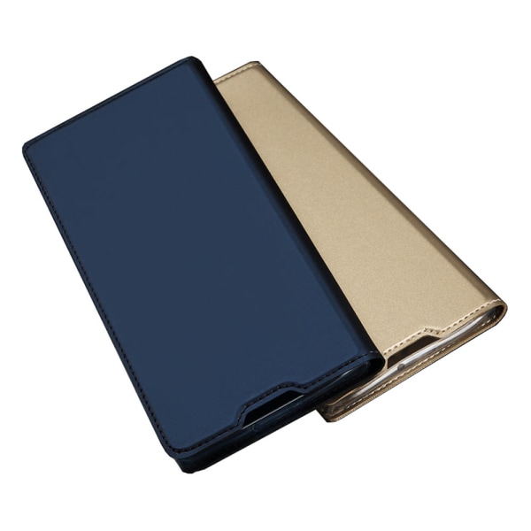 Samsung Galaxy A40 - Stötdämpande Slittåligt Plånboksfodral Guld Guld