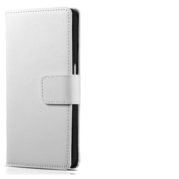Tyylikäs lompakkokotelo (nahka) iPhone X/XS:lle Röd
