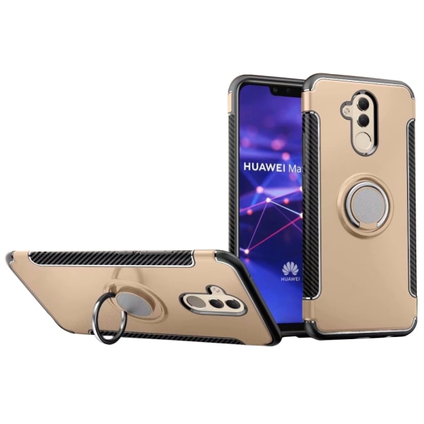 Tyylikäs hybridikuori sormustelineellä Huawei Mate 20 Lite -puhelimelle Guld Guld