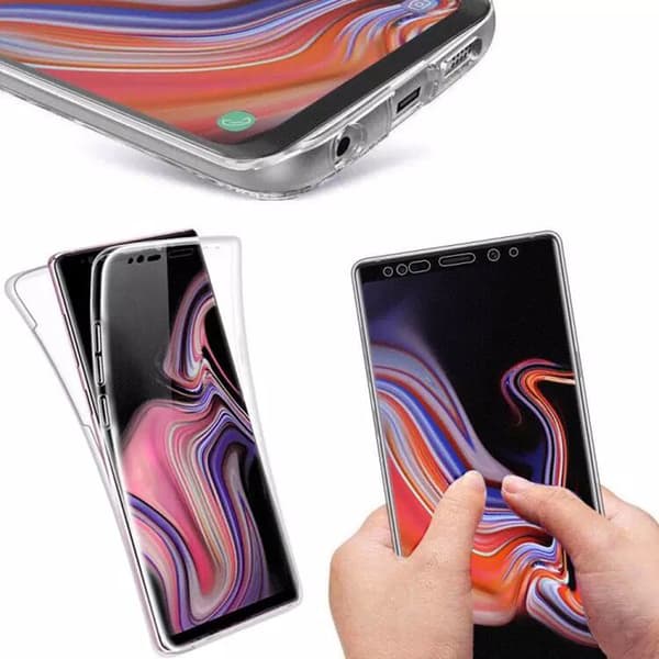Samsung Galaxy S10e - Dubbelt Silikonfodral med Touchfunktion Transparent