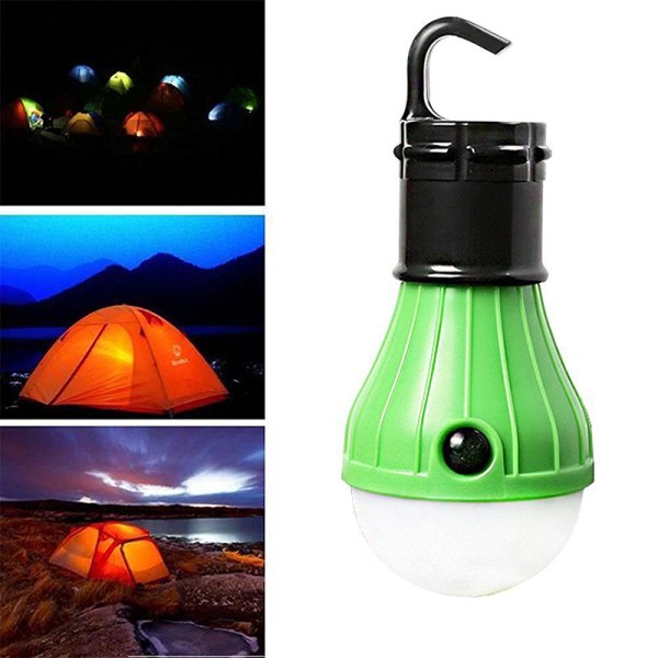 Praktiskt Portable Camping Lampa Ficklampa Grön