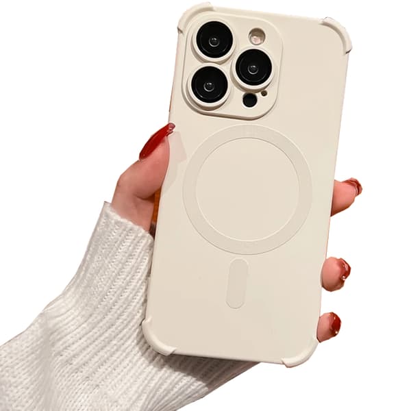 iPhone 12 Pro Max - Silikonskal med Magnetiskt Stötskydd Mynta