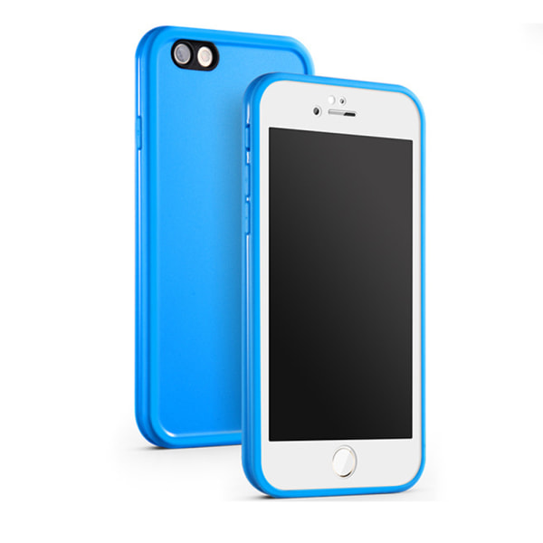 Stilfuldt etui med vandtæt funktion til iPhone 8 Plus Blå