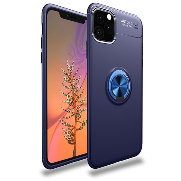 iPhone 11 - Beskyttende stilfuldt cover med ringholder Blå/Blå