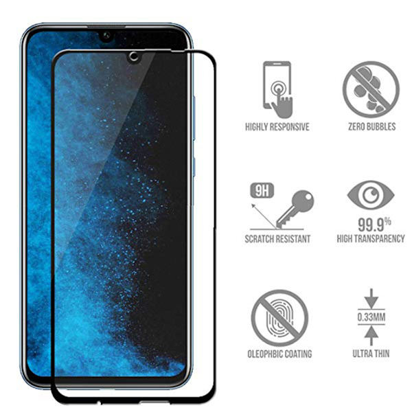 Skärmskydd 2.5D 3-PACK Ram 9H HD-Clear Screen-Fit Honor 20 Lite Svart