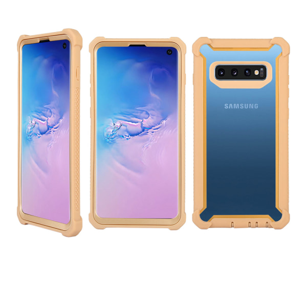 Samsung Galaxy S10e - Professionellt EXXO Skyddsfodral H�rnskydd Rosa + Vit