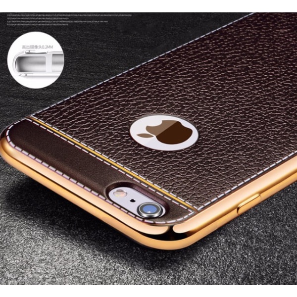 Stilrent Exklusivt skal - LEMAN (VINTAGE-serie) iPhone 7 ORGINAL Khaki