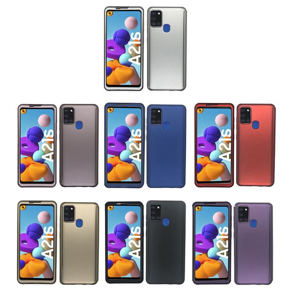 Stilrent Dubbelskal - Samsung Galaxy A21S Silver Silver
