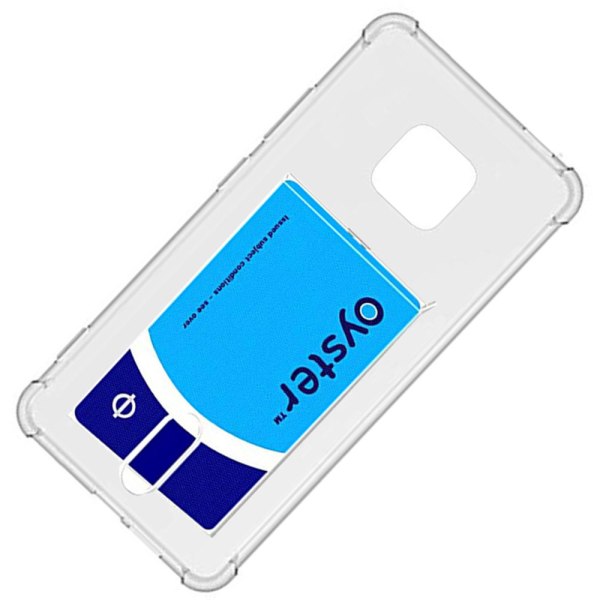 Huawei Mate 20 Pro - Cover med kortholder Transparent/Genomskinlig