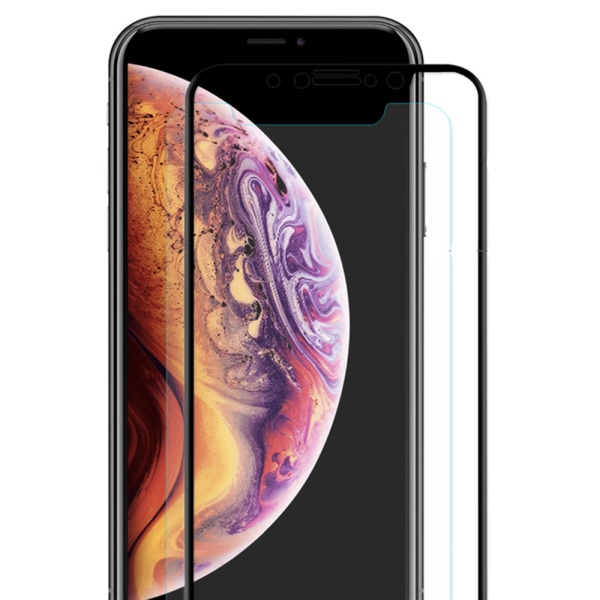 2-PACK Carbon Screen Protector fra HuTech for iPhone XR Svart