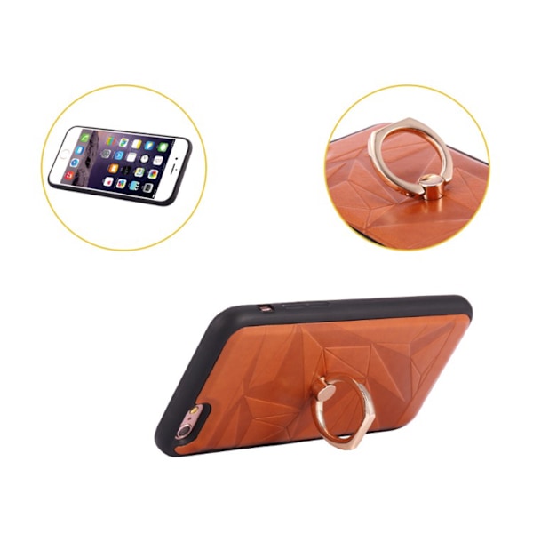 Praktiskt iPhone 6/6S Plus skal med ringhållare Hög Kvalitet! Röd