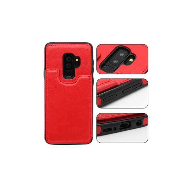 Etui med pung til Samsung Galaxy S9+ Röd