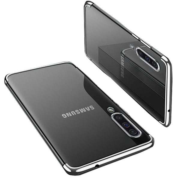 Samsung Galaxy A70 - Skyddande Silikonskal Silver