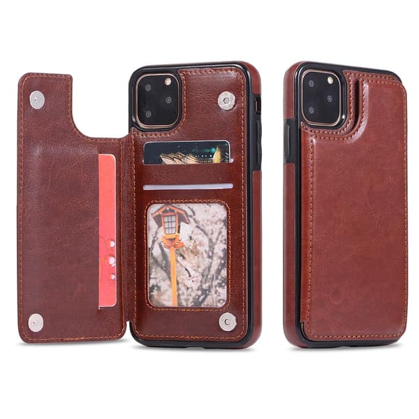 iPhone 11 Pro Max - Praktisk Nkobee-cover med kortrum Rosaröd