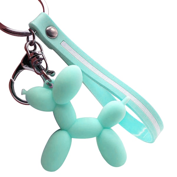 Hållbar Unik Ballong Hund Nyckelring Grön