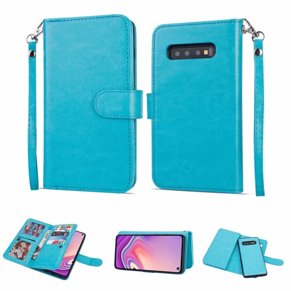Samsung Galaxy S10 Plus - tankevækkende 9-korts tegnebogscover Brun