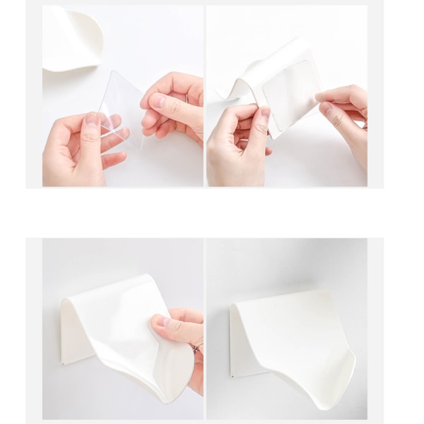 Stilig såpeholder (selvklebende) Minimalistisk design Gul