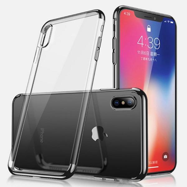 Effektfullt Skal av mjuk Silikon till iPhone XS Max Blå