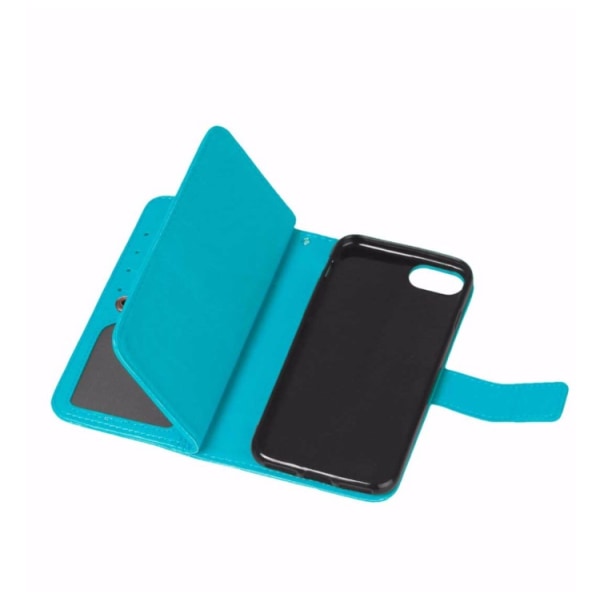 Tyylikäs Smart 9 Card -lompakkokotelo iPhone 7 PLUS FLOVEME:lle Rosa