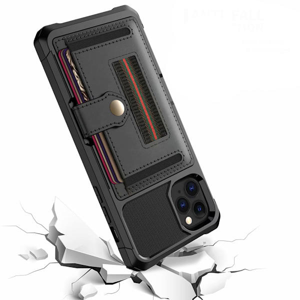 iPhone 11 Pro Max - Praktiskt Skal med Korthållare Grön