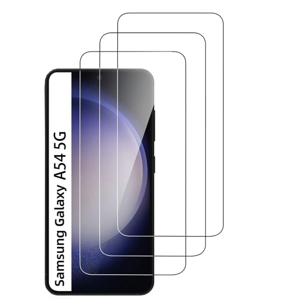 3-PACK Samsung galaxy A54 5G Skärmskydd i Härdat glas Transparent