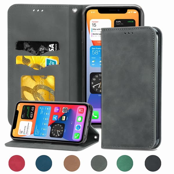 iPhone 12 Pro - Lompakkokotelo Mörkblå