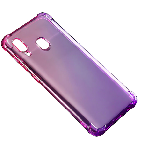 Samsung Galaxy A40 - Elegant silikondeksel Blå/Rosa