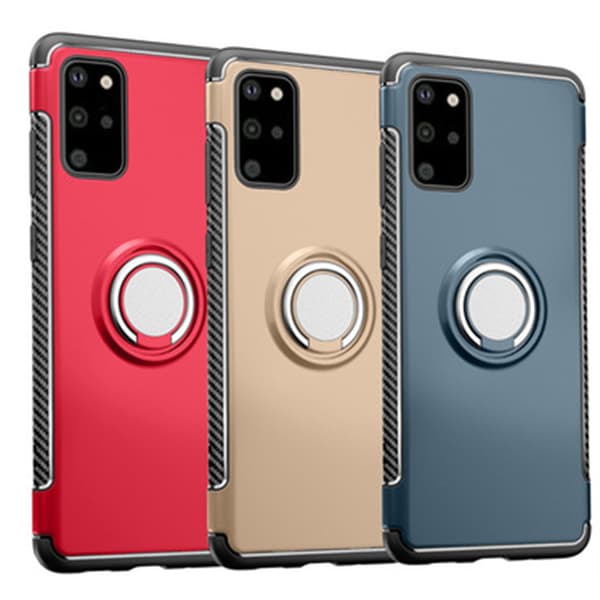 Professionellt Skal med Ringhållare - Samsung Galaxy S20 Plus Blå