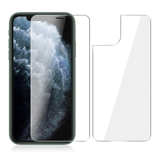 iPhone 11 3-PACK Front & Back 2.5D skærmbeskytter 9H HD-Clear Transparent/Genomskinlig