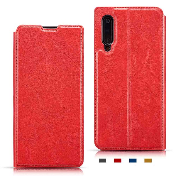 Professionellt Smidigt Plånboksfodral - Samsung Galaxy A70 Röd Röd
