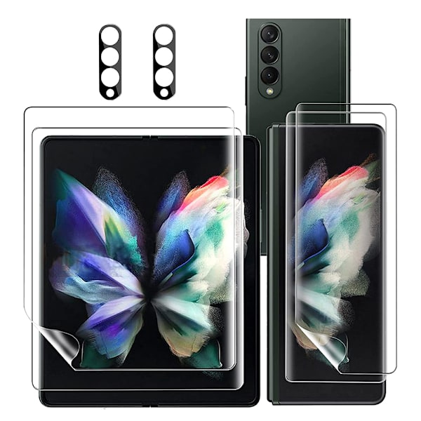 4in1 Z Fold 4 Hydrogel Skärmskydd & 2.5D Kameralinsskydd Transparent