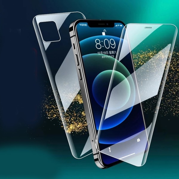 1 Set iPhone 13 Mini Hydrogel Fram- & Baksida Skärmskydd Transparent/Genomskinlig