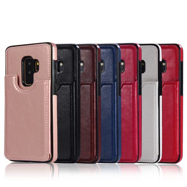 Nkobee smart deksel med lommebok til Samsung Galaxy S9+ Röd