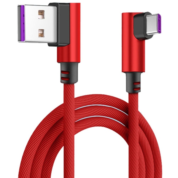 Kraftfuldt hurtigopladningskabel USB-C (Type-C) Röd 2 Meter