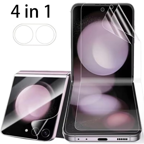 Z Flip 6 - 4-in-1 Skärmskydd & Kameraskydd i Hydrogel