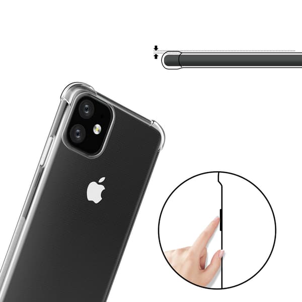 iPhone 11 - Floveme's Slitestærke Silikondeksel Transparent