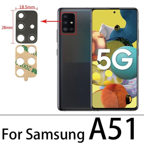 Samsung Galaxy A51 Bakre Kamerafälglins Reservdel Svart