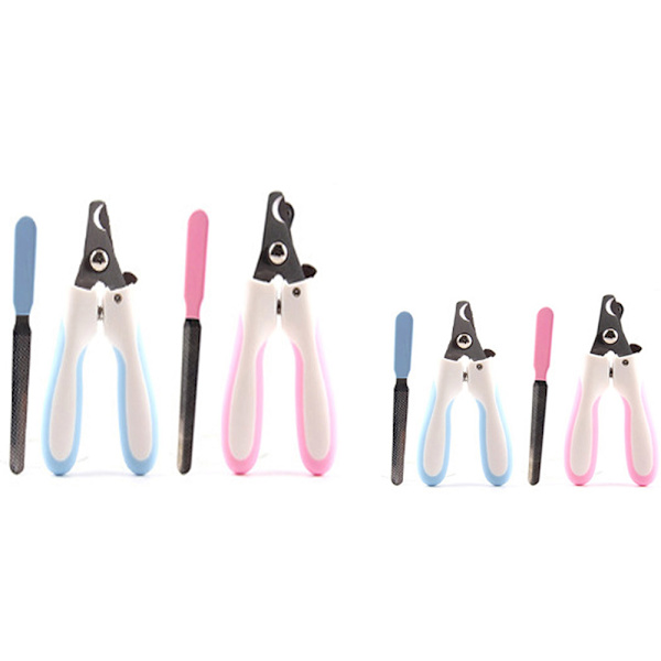 Pet Grooming Tools Nagelsax och Nagelfil för Djur Storlek: Small Rosa Small