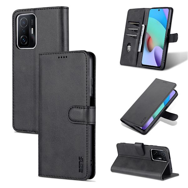 Xiaomi 11T Pro - Elegant Praktiskt AZNS Plånboksfodral Svart