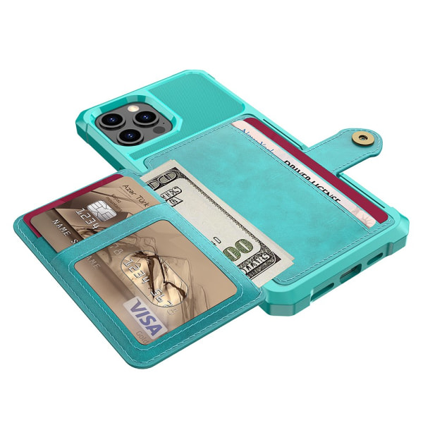 iPhone 14 Pro - Professionelt Floveme etui med kortholder Blå