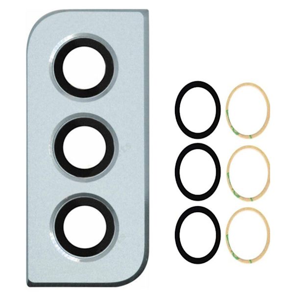 3-PACK Samsung Galaxy S21 Plus Bakre Kamerafälglins Reservdel Transparent/Genomskinlig