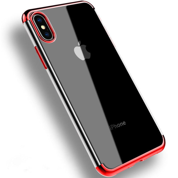 Effektfullt Skal av mjuk Silikon till iPhone XS Max Röd