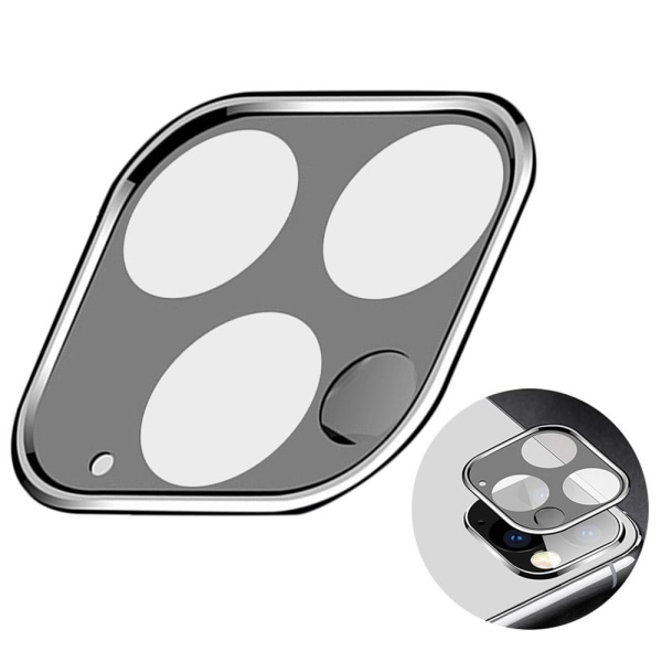iPhone 11 beskyttelsesfilm med metallramme for bakre kameralinse Silver