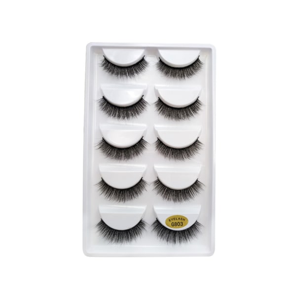 Falske øjenvipper 3D-Mink hår 5-PAR (Patie-Minerals) G803