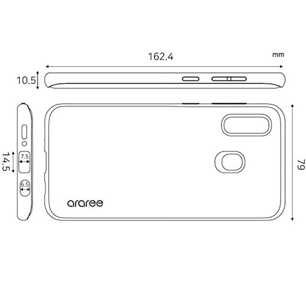 Smart Stöttåligt Silikonskal - Samsung Galaxy A40 Transparent/Genomskinlig Transparent/Genomskinlig