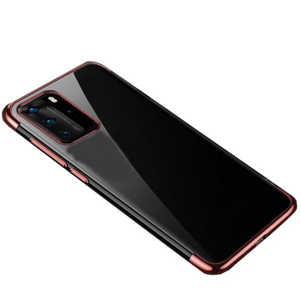 Huawei P40 Pro - Stilig Floveme silikondeksel Röd