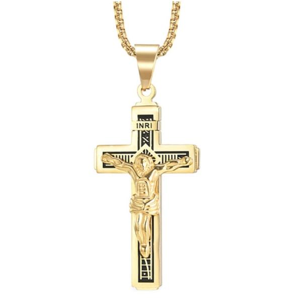 Exklusivt Jesus Kors Halsband Silver