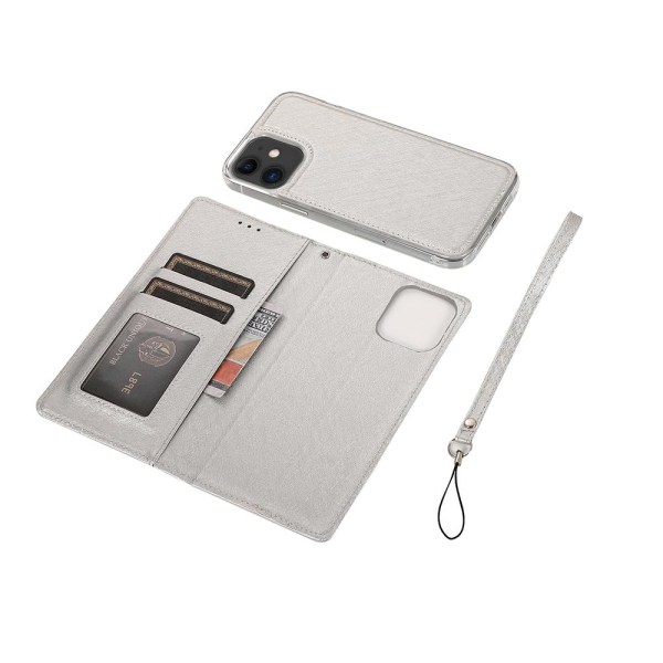 iPhone 12 Mini - Profesjonelt stilig Floveme lommebokdeksel Silver